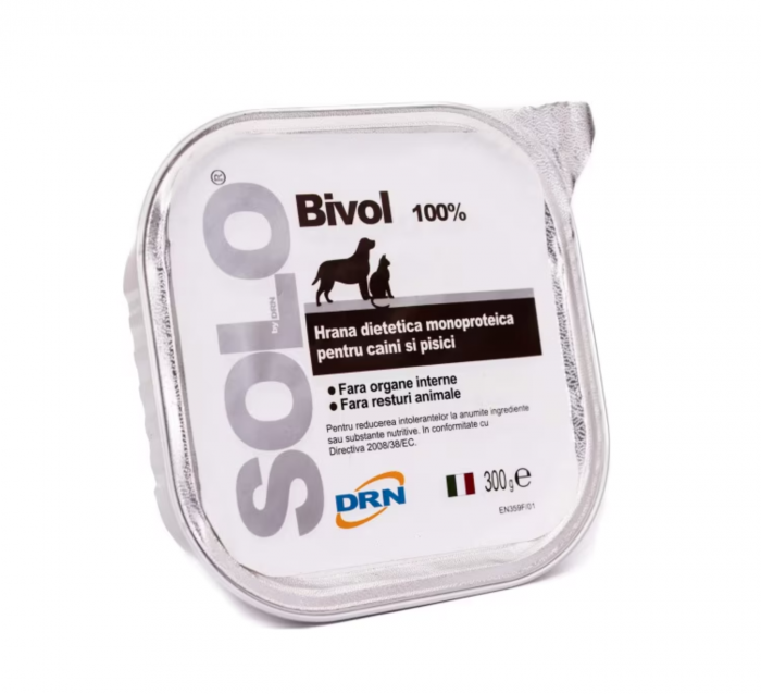 Afectiuni dermatologice - SOLO BIVOL hrană umedă monoproteică - 300 g
