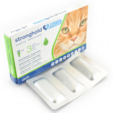 Antiparazitare interne si externe - Stronghold Plus Pisica 60 mg, 1 ml (5 - 10 kg), 3 pipete