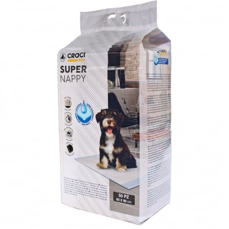 Covorase absorbante, Scutece - Super Nappy, covorase absorbante 60x90 cm, 50 buc