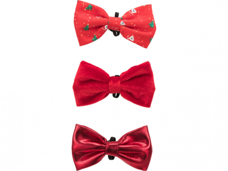 Haine caini - Trixie Papion Xmas, Rosu, 10 cm