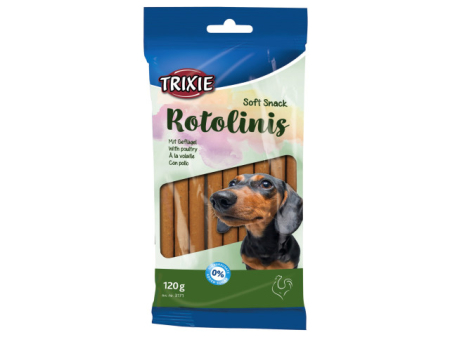 Recompense caini - Trixie Recompense Pentru Caini, Soft Rotolinis Cu Pui, 12 buc 120 g 12 cm