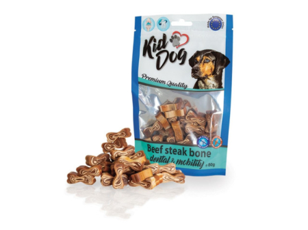 Recompense caini - KidDog Recompense Pentru Caini, Oscioare Cu Vita, 80g
