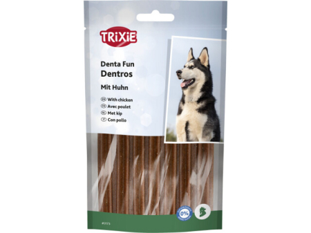 Recompense caini - Trixie Recompense Pentru Caini, Denta Fun Dentros, Batoane Cu Pui, 7 buc, 180 g