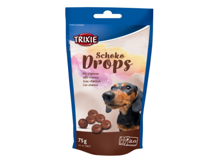 Recompense caini - Trixie Recompense Pentru Caini, Drops Cu Ciocolata, 75 g
