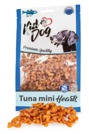 Recompense caini - KidDog Recompense Pentru Caini, Mini Inimioare Cu Ton, 70 g