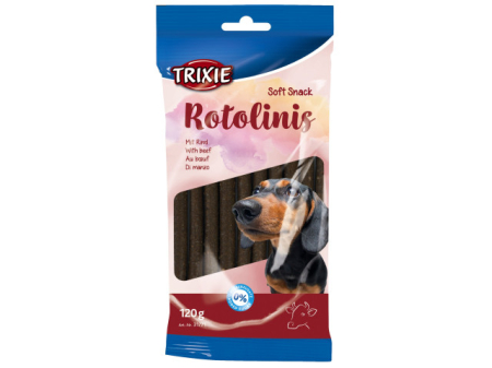 Recompense caini - Trixie Recompense Pentru Caini, Batoane Moi Rotolinis Cu Vita, 12 cm, 120 g