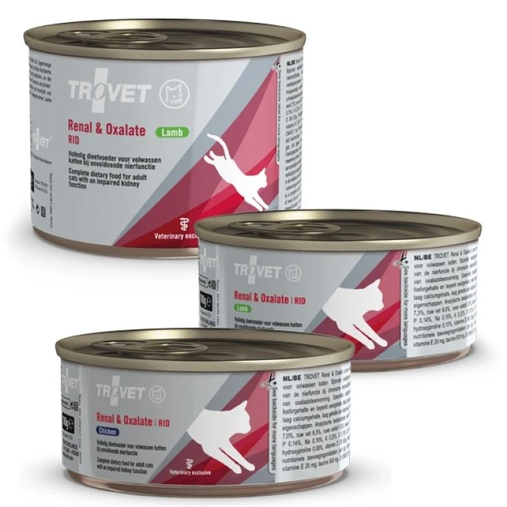 Hrana umeda pisici - Trovet Cat conserva Renal & Oxalate Miel, 100 g