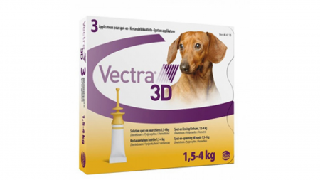 Suplimente caini - Vectra 3D soluţie spot-on pentru câini 1.5-4kg, 1 pipeta