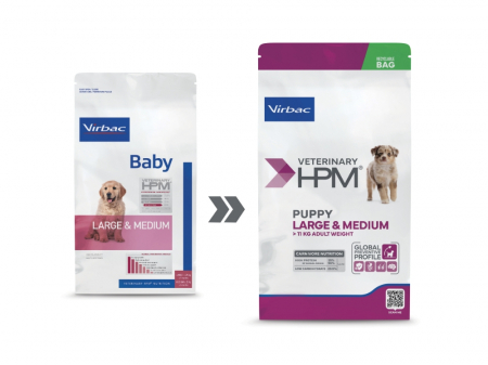 Hrana uscata caini - Virbac HPM Baby dog large & medium 3 kg