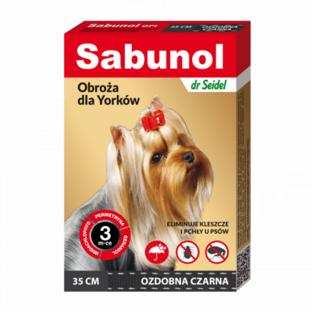 Antiparazitare interne si externe - Zgarda antiparazitara caini , Sabunol GPI talie mica 2-10 kg Neagra , 35 cm