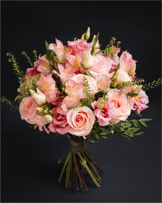 Buchet cu Trandafiri Roz " Pink Mood" [2]