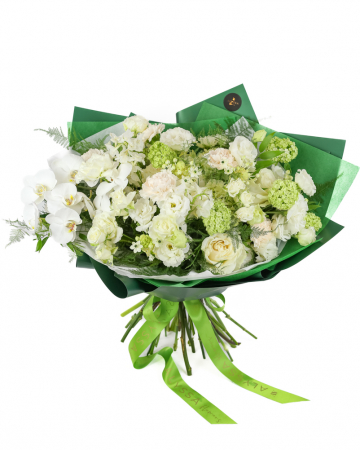 VIP - Buchet Mix de Flori "White & Green"