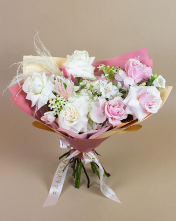 Buchete Mix Flori - Buchet Mix de Flori "White & Pink"