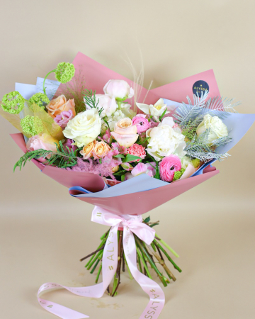 Buchete Mix Flori - Buchet Mix de Flori "I Love you"