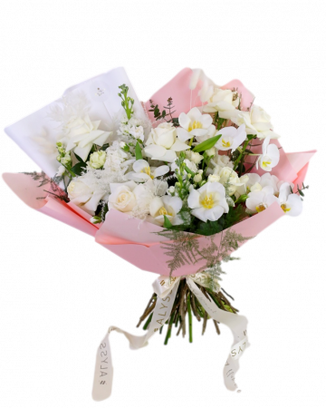 VIP - Buchet Mix de Flori "All White"