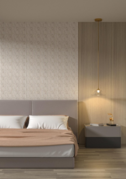 Set 5 panouri decorative ,riflaj ,polimer rigid,260x31x0.8cm, auriu model [2]