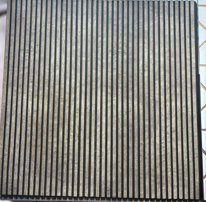 Set 5 panouri decorative, riflaj, polimer rigid, 244 x 30 x 0.6, maro [3]