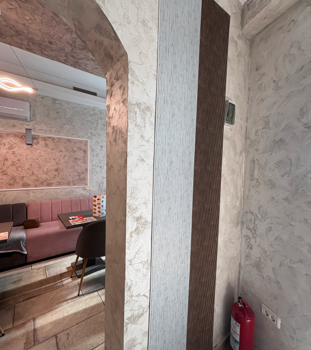 Set 5 panouri decorative, riflaj, polimer rigid, 244x30 x 0.6cm, bleu [3]