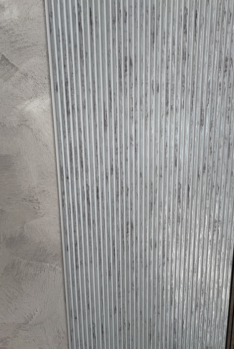 Set 5 panouri decorative, riflaj, polimer rigid, 244x30 x 0.6cm, bleu [2]