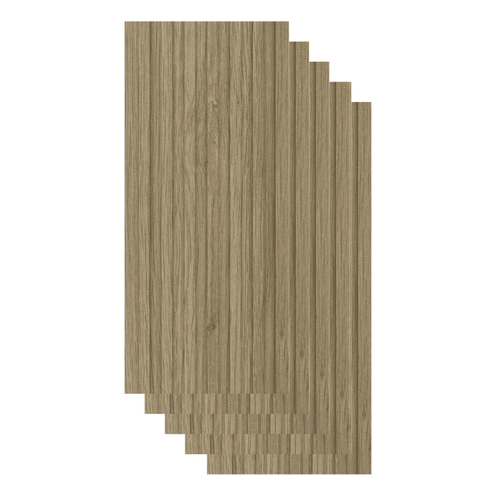 Set 5 panouri decorative,riflaj,wpc,260x15x 0.8 cm, lemn [1]