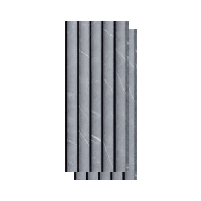 Set 2 panouri decorative,riflaj,polimer rigid 260x15x1.2 cm, gri [1]