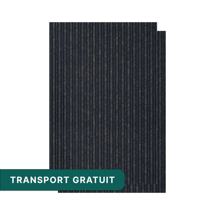 Set 2 panouri decorative ,riflaj ,polimer rigid,260x30x0.6 cm, albastru [1]