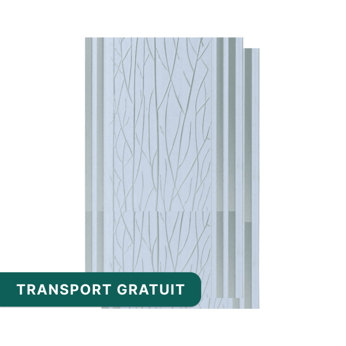 Set 2 panouri decorative ,riflaj ,polimer rigid,260x31x0.8cm alb model [1]