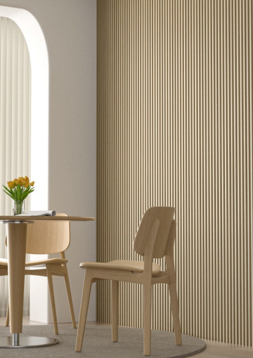 Set 5 panouri decorative,riflaj,wpc,260x20x2 cm, maro [2]