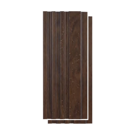 Riflaje Polimer Rigid - Set 2 panouri decorative, riflaj, polimer rigid, 244 x 12 x1.2 , mahon