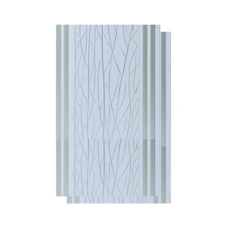 Riflaje Polimer Rigid - Set 2 panouri decorative ,riflaj ,polimer rigid,260x31x0.8cm alb model