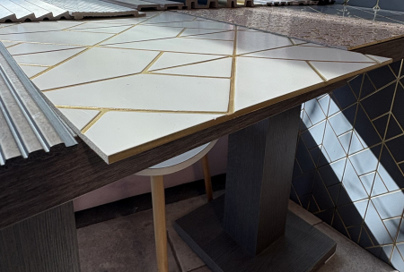 Set 3 panouri decorative,riflaj ,polimer rigid 244x 60x 0.4 cm,  alb [2]