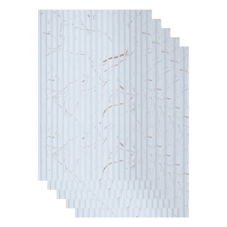 Riflaje Polimer Rigid - Set 5 panouri decorative,riflaj,polimer rigid,260x30x0.5cm, alb model