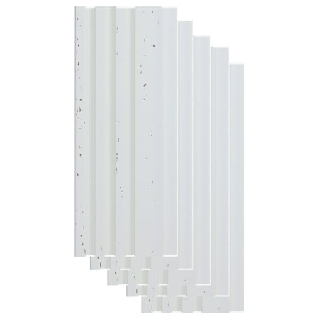 Riflaje Polimer Rigid - Set 5 panouri decorative, riflaj, polimer rigid,244 x 12 x 1.2, alb