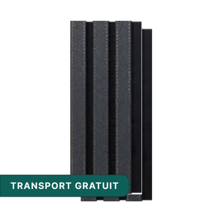 Riflaje & Panouri riflate - Set 2 panouri decorative, riflaj, polimer rigid,240 x 12 x 1,2 gri antracit - Copie