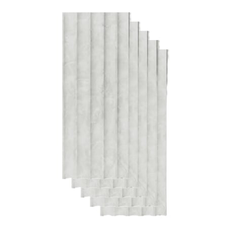 Riflaje Polimer Rigid - Set 5 panouri decorative,riflaj,polimer rigid 260x15x1.2 cm, alb