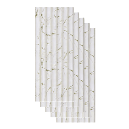 Riflaje Polimer Rigid - Set 5 panouri decorative,riflaj,polimer rigid ,260x20x1 cm, alb model