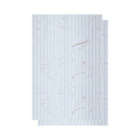 Riflaje & Panouri riflate - Set 2 panouri decorative,riflaj,polimer rigid,260x30x0.5cm, alb model