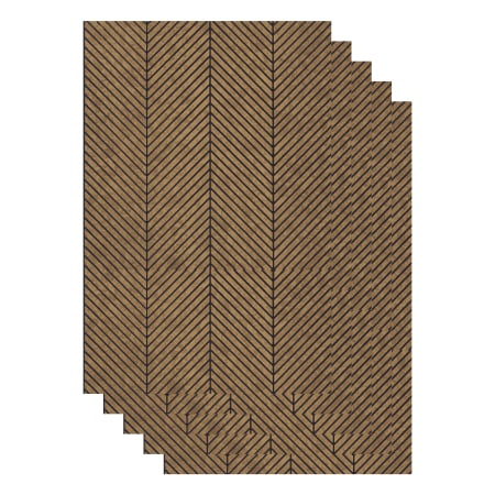 Riflaje Polimer Rigid - Set 5 panouri decorative,riflaj,polimer rigid,260x30x0.5cm, maro