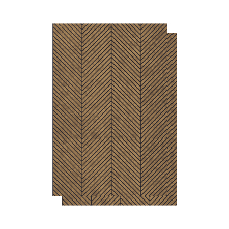 Riflaje & Panouri riflate - Set 2 panouri decorative,riflaj,polimer rigid,260x30x0.5cm, maro