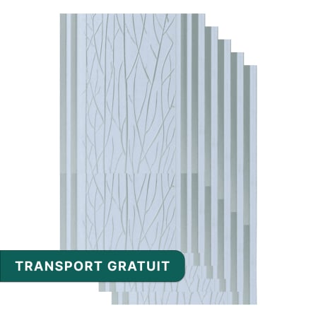 Riflaje & Panouri riflate - Set 5 panouri decorative ,riflaj ,polimer rigid,260x31x0.8cm alb model