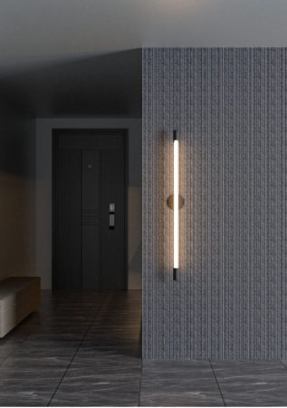 Set 2 panouri decorative ,riflaj ,polimer rigid,260x30x0.6 cm, albastru [1]