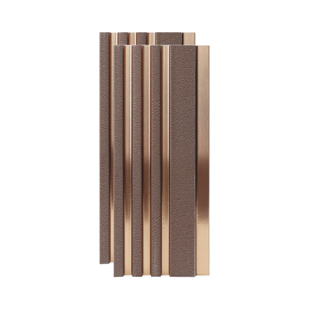 Riflaje & Panouri riflate - Set 2 panouri decorative, riflaj, polimer rigid, 270 x12 x 1.2 cm, auriu