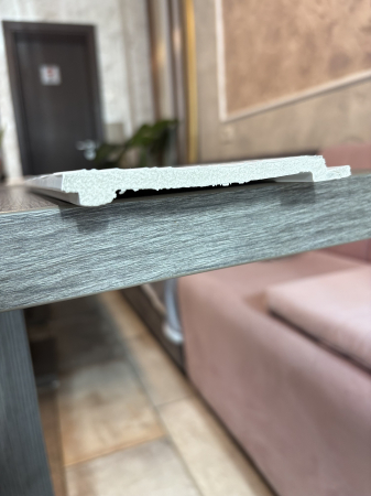 Set 2 panouri decorative, riflaj, polimer rigid,  270x12x1.2cm, alb [3]