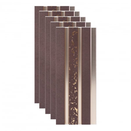 Riflaje & Panouri riflate - Set 5 panouri decorative, riflaj, polimer rigid,270x12x1.2cm, maro