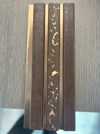 Set 5 panouri decorative, riflaj, polimer rigid,270x12x1.2cm, maro [2]