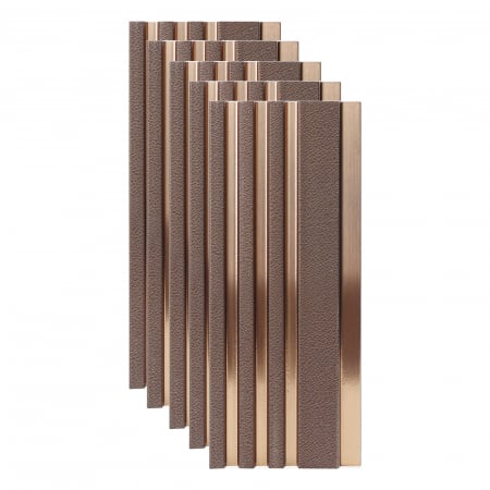 Riflaje & Panouri riflate - Set 5 panouri decorative, riflaj, polimer rigid, 270 x12 x 1.2 cm, auriu