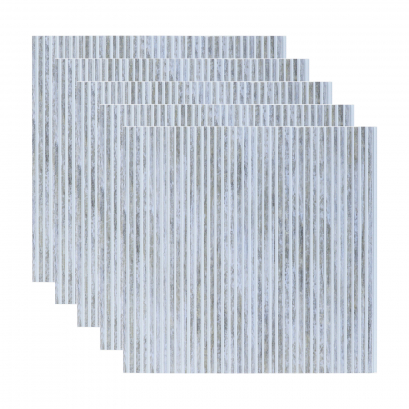 Riflaje & Panouri riflate - Set 5 panouri decorative, riflaj, polimer rigid, 244x30 x 0.6cm, bleu