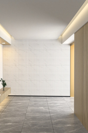 Set 5 panouri decorative,riflaj,wpc,260x15,7x1.5 cm, alb model [1]