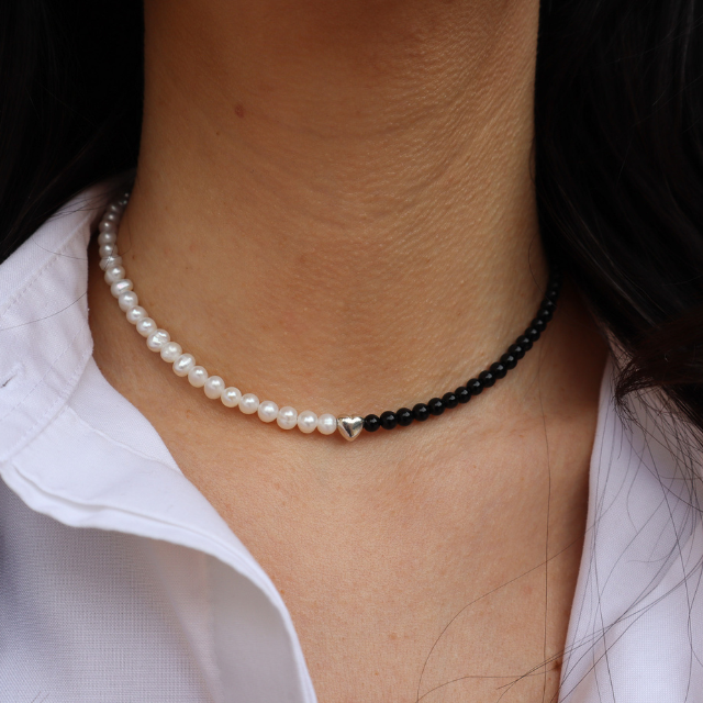 Colier Heart on Onix [4]