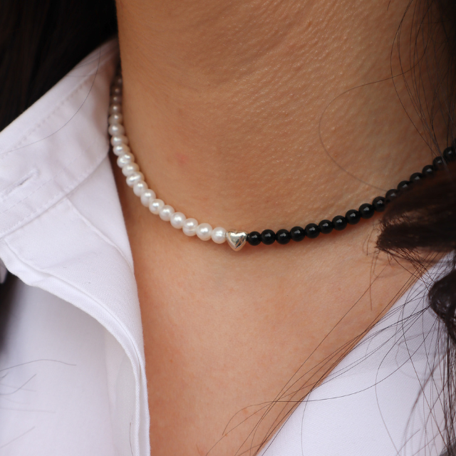 Colier Heart on Onix [2]